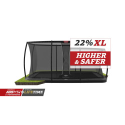 Trampolína BERG Ultim Elite FlatGround 500 Grey + ochranná síť DLX XL