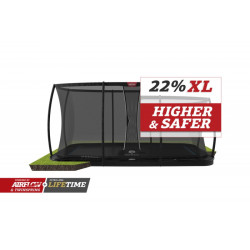 Trampolína BERG Ultim Elite FlatGround 500 Black + ochranná síť DLX XL