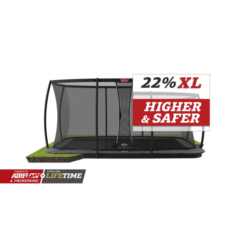 BERG Ultim Champion FlatGround 410 Grey + ochranná síť DLX XL BERG Ultim Champion FlatGround 410 Grey + ochranná síť DLX XL