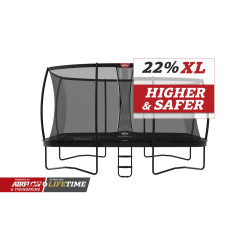 Trampolína BERG Ultim Elite Regular 500 Black + ochranná síť DLX XL