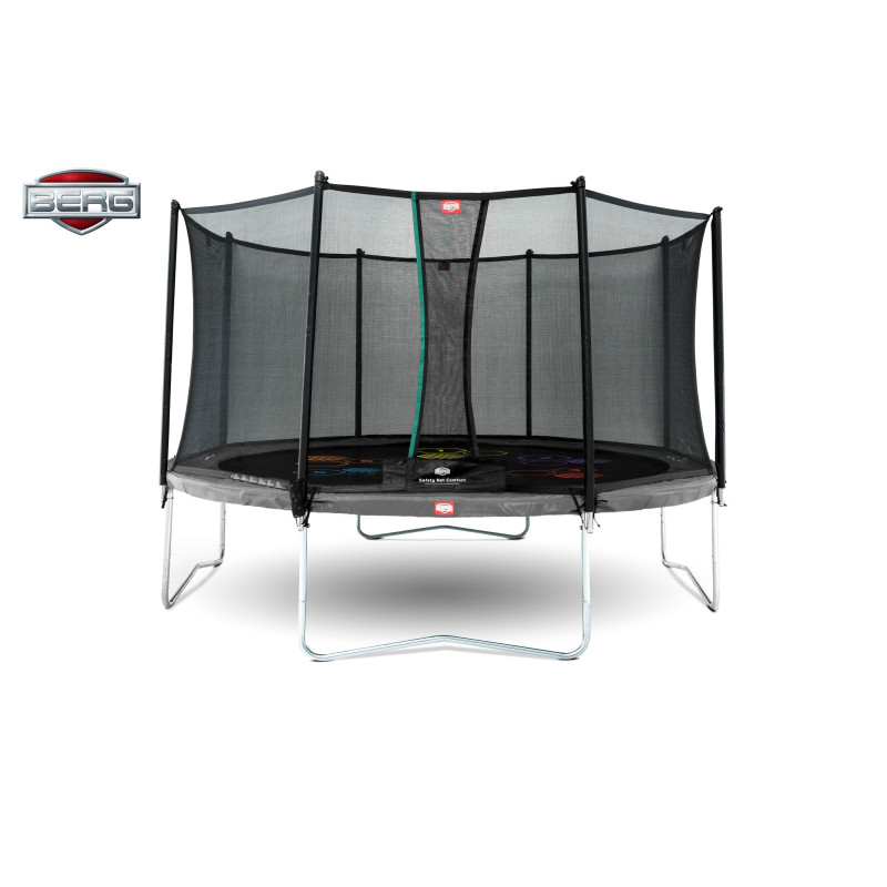 Talje Soldat Fantastisk Trampoline BERG Favorit Regular 430 Grey Levels + Safety Net Comfort