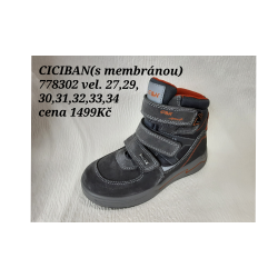 CICIBAN Klučičí šedá polokozačka s mebránou